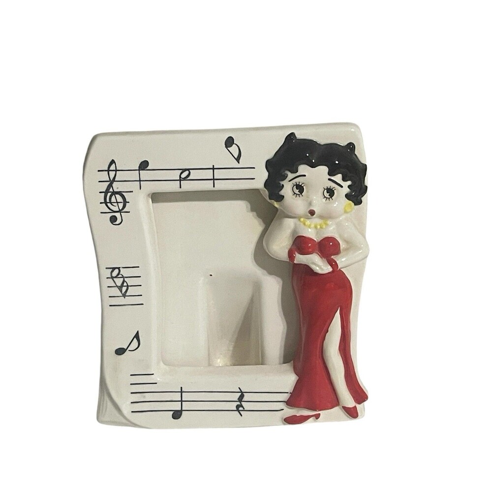Vintage Betty Boop 1986 vandor hand painted picture frame ULTRA RARE
